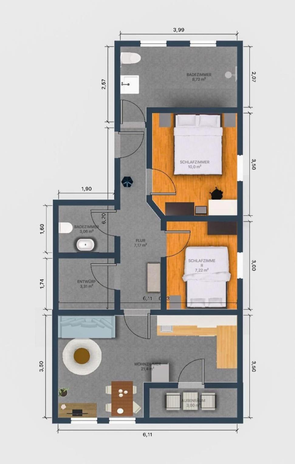 Exklusive Ferienwohnung In Lingen Holthausen 2Zim, 2Badez,Kueche,Balkon,Waschmaschine Esterno foto